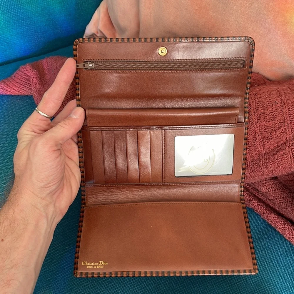 Christian Dior 90s vintage trifold wallet